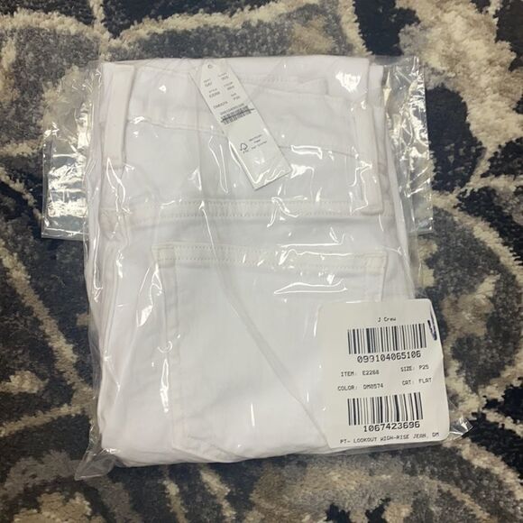 J. Crew Petite 9" high-rise toothpick jean in white E2268* - Picture 7 of 8